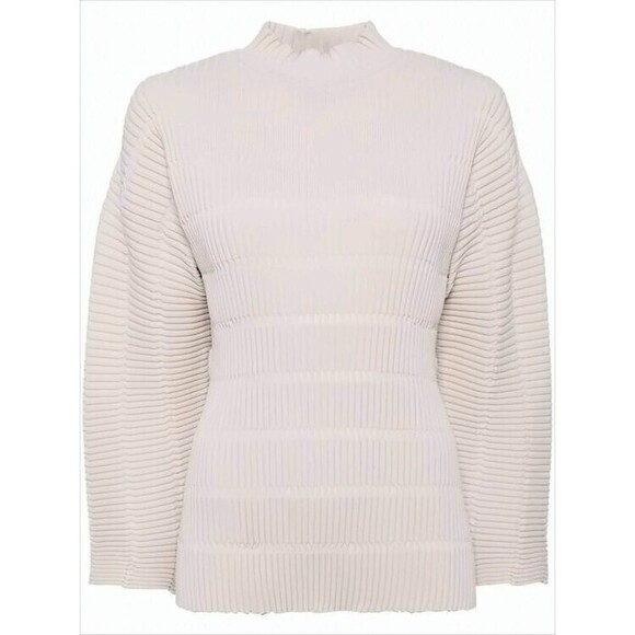 Pleats Please Pleated Turtle Neck Top With Sculptural Silhouette - NWT